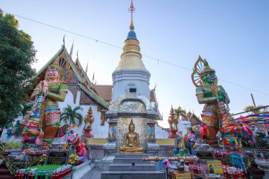 Chiang Mai Thai 29 November 2021 The beautiful scenery inside the temple includes the buildings that were built according to Buddhist beliefs and the temple is also the center of Buddhist beliefs.