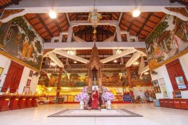 Chiang Mai Thai 29 November 2021 The beautiful scenery inside the temple includes the buildings that were built according to Buddhist beliefs and the temple is also the center of Buddhist beliefs.