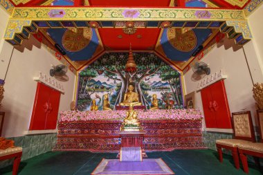 Chiang Mai Thai 29 November 2021 The beautiful scenery inside the temple includes the buildings that were built according to Buddhist beliefs and the temple is also the center of Buddhist beliefs.