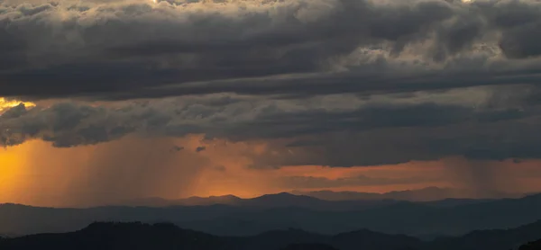 Beautiful scenery background of the sky during twilight makes it possible to see the beautiful colors of the natural sky. Beautiful colorful backdrop of the evening sky after sunset.