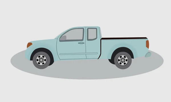 Camioneta Mostrando Vista Lateral Ilustración Vector Estilo Plano — Vector de stock
