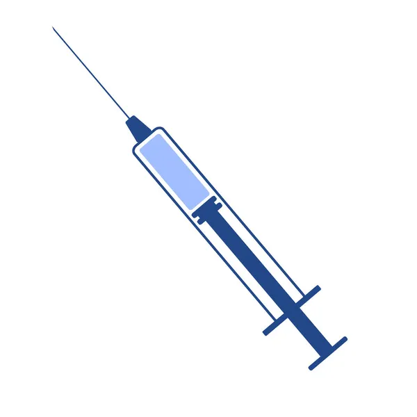 Syringe blue icon. Vector illustration — Stock Vector