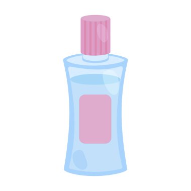 Kozmetik şişesi ya da losyonlu kavanoz, deniz suyu, tonik ya da etiketsiz diğer güzellik ürünleri. Cilt bakımı illüstrasyonu