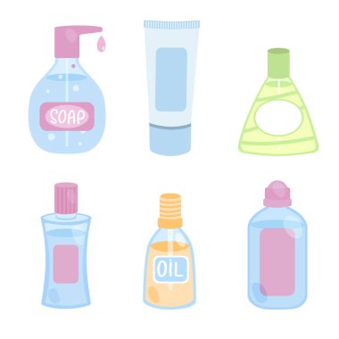 Organik bakım kozmetikleri, cilt temizleyici kozmetikler. Tonik, krema, sabun, yağ, jöle veya parfümlü şişeler, kavanozlar.