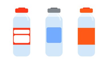 İlaç, aşı, antibiyotik ve diğer ilaçlarla dolu şişeler. Cam ya da plastik kaplar.