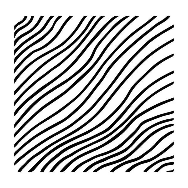 Diagonal Monocromática Dibujada Mano Líneas Onduladas Fondo Abstracto Arte Línea — Vector de stock