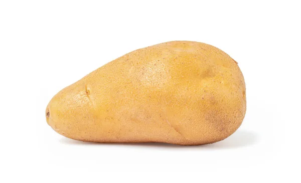 Rauwe Aardappelen Geïsoleerd Witte Achtergrond Met Knippad — Stockfoto
