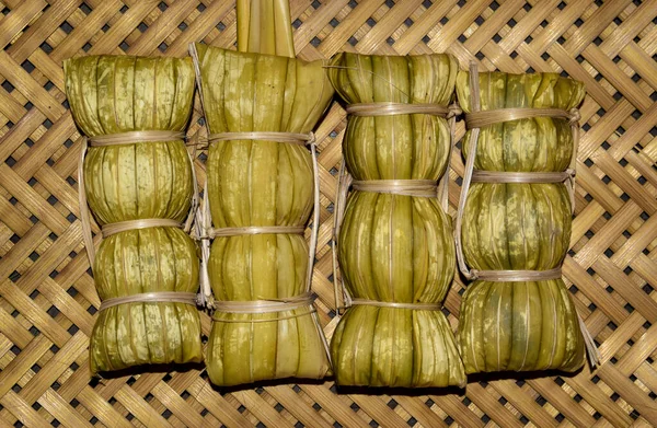 Myanmar Burmese Traditional Street Food Glutinous Rice Zongzi — 图库照片