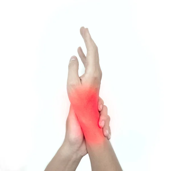 Inflammation Asian Young Man Wrist Joint Hand Concept Joint Pain — Stock Photo, Image