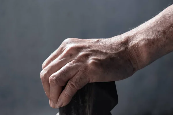 Mano Del Anciano Del Sudeste Asiático Concepto Artritis Reumatoide Osteoartritis —  Fotos de Stock