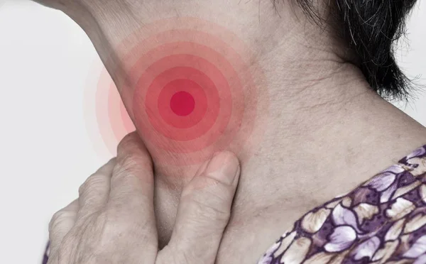 Kemerahan Leher Orang Asia Myanmar Konsep Sakit Tenggorokan Faringitis Laringitis — Stok Foto