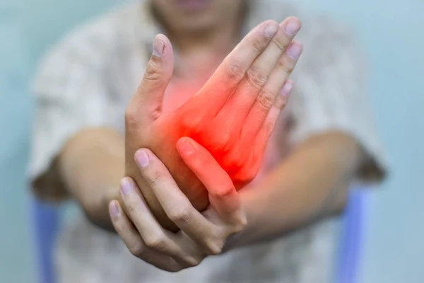 Metacarpophalangeal Joints Inflammation Concept Idea Rheumatic Arthritis Gout Hand Joint — Stock Photo, Image
