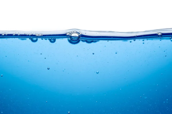 Superficie Del Agua Suave Clara Limpia Debajo Las Burbujas Azules — Foto de Stock