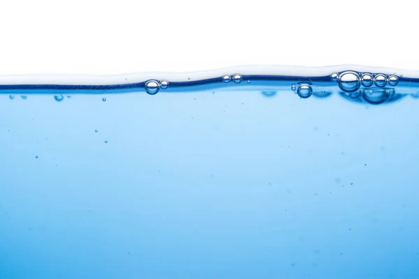 Het Oppervlak Van Het Water Zacht Helder Blauw Waterbellen — Stockfoto