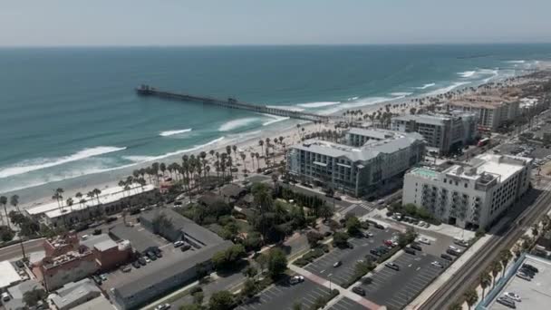 Vue Panoramique Sur Plage Oceanside California Images Haute Qualité — Video