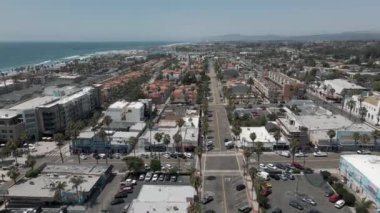 Oceanside California panoramik plaj manzarası. Yüksek kalite 4k görüntü