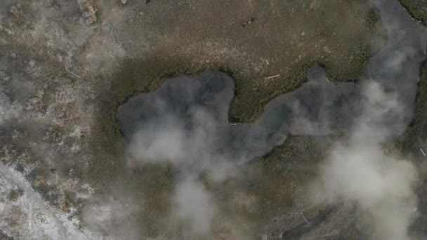 Natürliche Vulkanische Thermalquellen Der Wüste Hochwertiges Filmmaterial — Stockvideo
