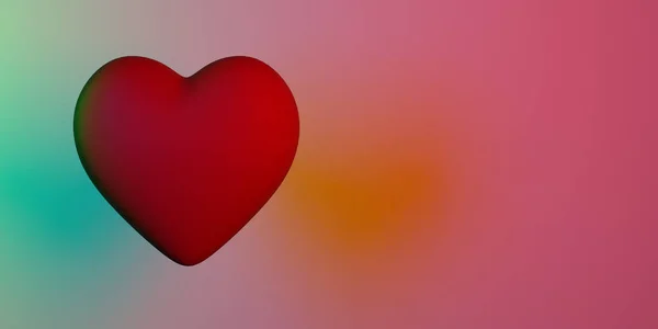 Srdce Valentýna Plakát Pozvánky Vykreslování Tučně Červené Srdce Symbol Barevném — Stock fotografie