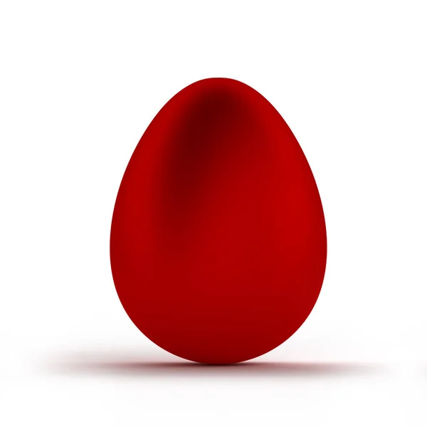 Linda Holly Red Easter Egg Fundo Branco Volumétrico Realista Renderizar — Fotografia de Stock