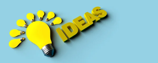 Idea Creativity Concept Realistic Light Bulb Icon Creative Analytical Thinking — Fotografia de Stock