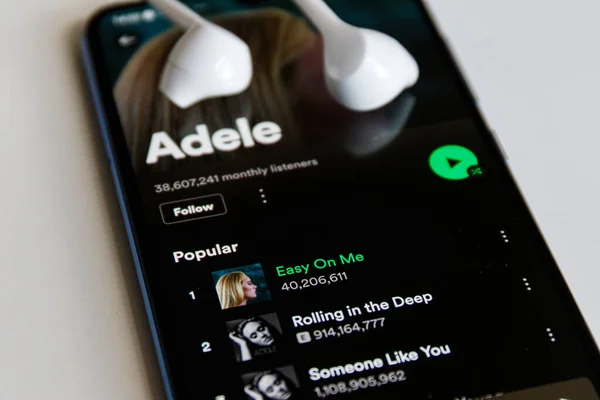 Artista Música Pop Adele Nuevo Single Easy Próximo Nuevo Álbum — Foto de Stock
