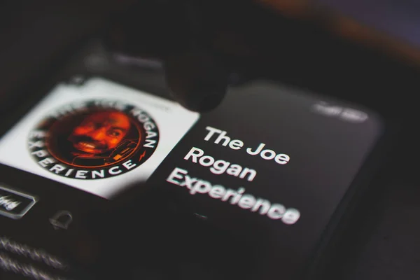 Joe Rogan Podcast Spotify Joe Rogan Experience Podcast Hosted American — Stock Photo, Image