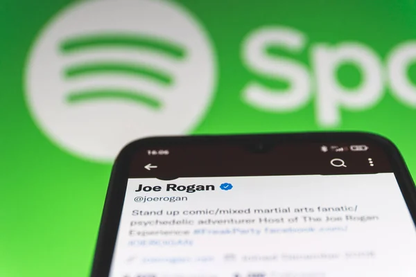 Joe Rogan Twitter Spotify Joe Rogan Experience Podcast Hosted American — Stock Photo, Image