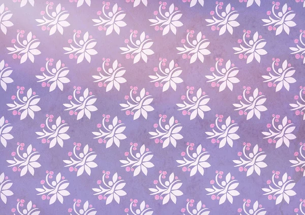 Fondo Retro Con Adorno Floral Para Imprimir Tela Papel Color — Foto de Stock