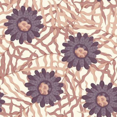 Çiçek süsü ile kusursuz desen. Kartpostal tasarımı, ambalaj, paketleme veya yapıştırma kitabı için vektör illüstrasyonu.