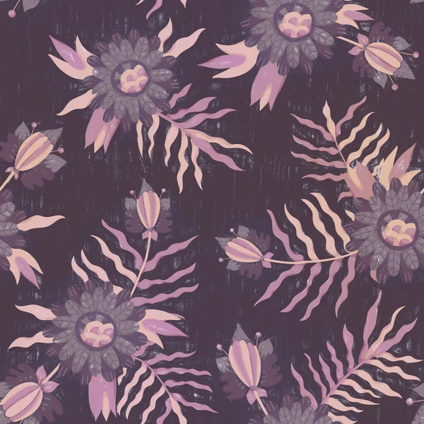 Απρόσκοπτο Μοτίβο Raster Εικονογράφηση Για Σχεδιασμό Λουλούδι Στολίδι Στυλιζάρισμα Υδατοχρώματος — Φωτογραφία Αρχείου