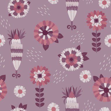 Kusursuz desen. Çiçek süslemeli bir arka plan. Moda tasarımı, ambalajlama, paketleme ve yapıştırma kitabı için Raster illüstrasyonu. Kağıt ya da kumaşa yazdırma.