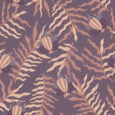 Koyu arkaplanda çiçek süsü olan kusursuz bir desen. Suluboya tasarımı. Tasarım için Raster çizimi. Kumaş veya kağıda yazdırmak için yazdır.