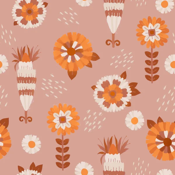 Patrón Sin Costuras Con Adorno Floral Ilustración Trama Para Diseño —  Fotos de Stock