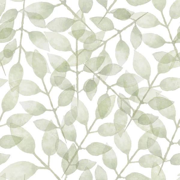 Seamless pattern with floral ornament. Watercolor flowers on a light background. Raster illustration for design and printing on fabric or paper.