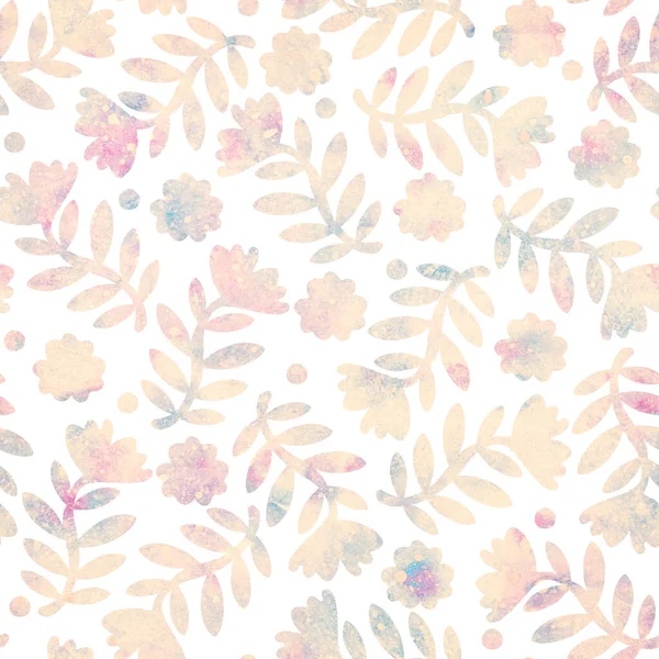 Seamless Pattern Floral Ornament Background Raster Illustration Interior Clothing Design —  Fotos de Stock