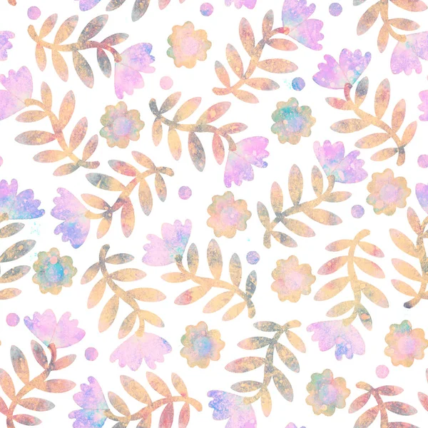 Seamless Pattern Floral Ornament Background Raster Illustration Interior Clothing Design — Photo