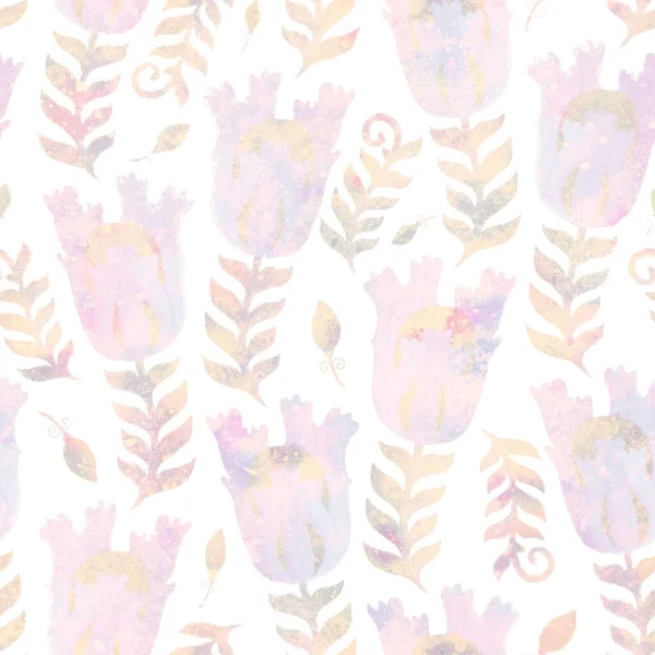 Seamless Pattern Floral Ornament Background Raster Illustration Interior Clothing Design — Stock Fotó