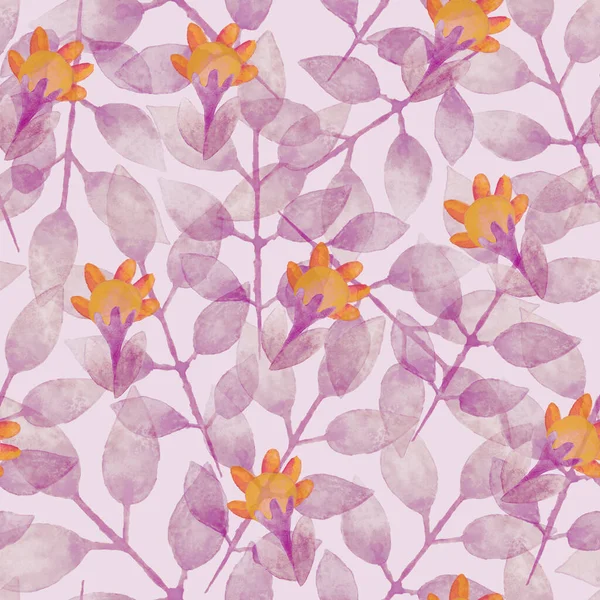 Patrón Sin Costuras Adorno Floral Antecedentes Ilustración Trama Diseño Interiores — Foto de Stock