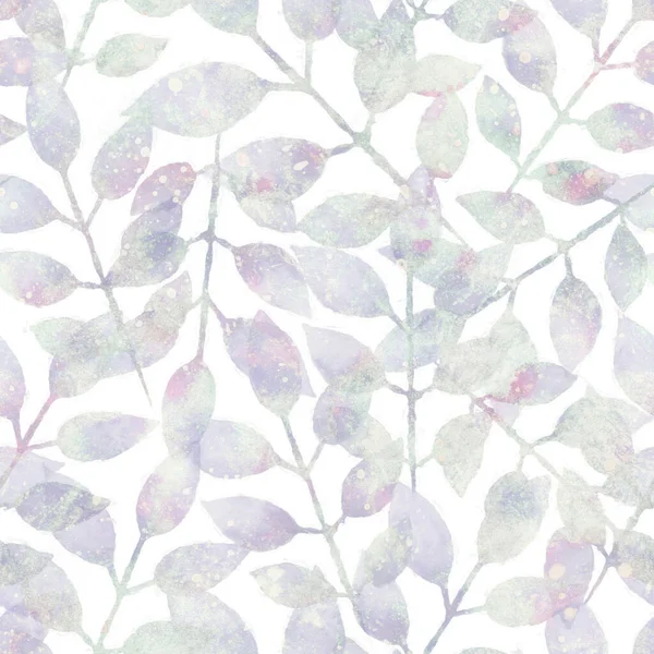 Seamless Pattern Floral Ornament Raster Illustration Light Grunge Retro Background — ストック写真