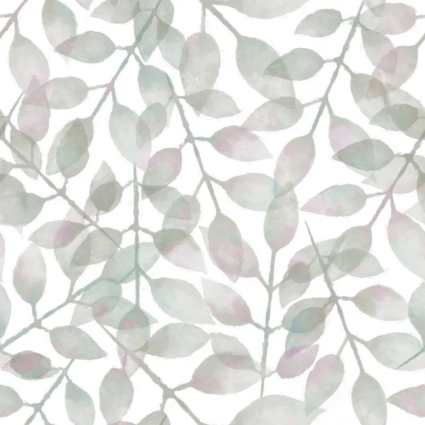 Seamless pattern. Raster illustration. Background with watercolor floral ornament. Image for design and printing on fabric or paper. Packing, wrapping, scrapbooking.