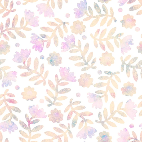 Seamless Pattern Raster Illustration Background Floral Ornament Design Printing Paper — Fotografia de Stock