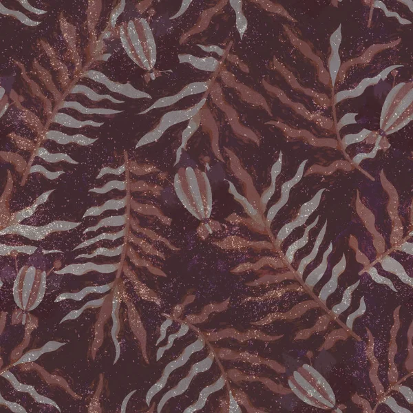 Nahtloses Muster Hintergrund Mit Floralem Ornament Raster Illustration Für Design — Stockfoto