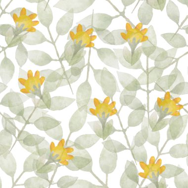 Kusursuz desen. Raster illüstrasyonu. Çiçek süsü. Paket tasarımı, ambalaj, kumaş ya da kağıda baskı. Moda..