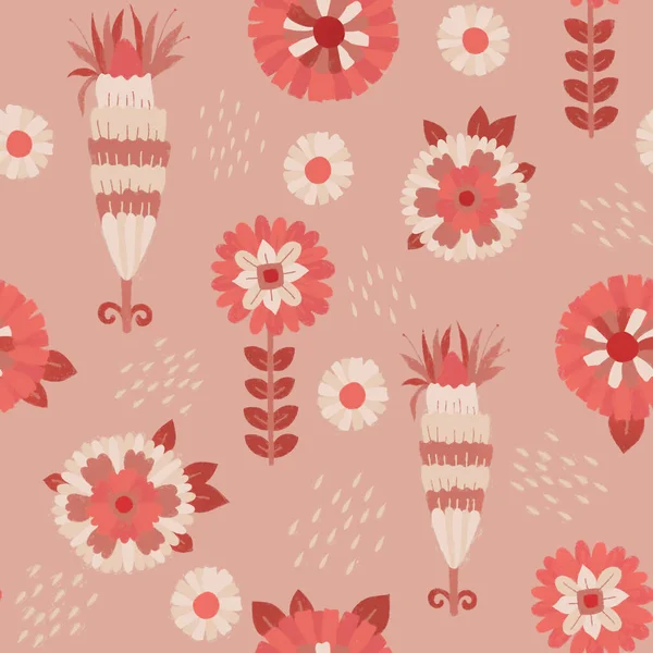 Kusursuz desen. Çiçek süslemeli bir arka plan. Ambalaj, ambalaj, kartpostal ya da koleksiyon kitabı tasarımı için Raster çizimi. Kumaş ya da kağıt üzerine baskı yapmak için.
