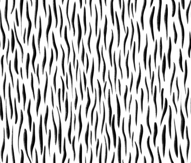 Dikey el fırça darbeleriyle kusursuz siyah beyaz desen