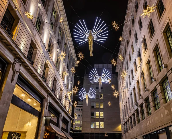 Vánoční Pohled Cirkus Picadilly Jeho Okolí Londýně Velká Británie — Stock fotografie
