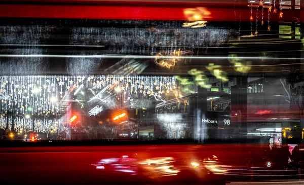 Dramatic View Oxford Street London Christmas Time — Stock Photo, Image