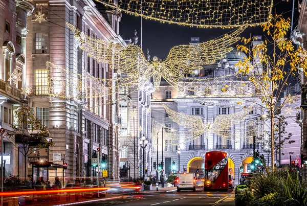 Christmas View Picadilly Circus Its Surroundings London — Foto Stock