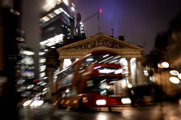 Vista Sfocata Royal Exchange Londra Inghilterra Regno Unito — Foto Stock