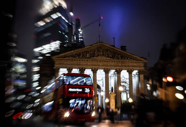 Vista Sfocata Royal Exchange Londra Inghilterra Regno Unito — Foto Stock